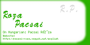 roza pacsai business card